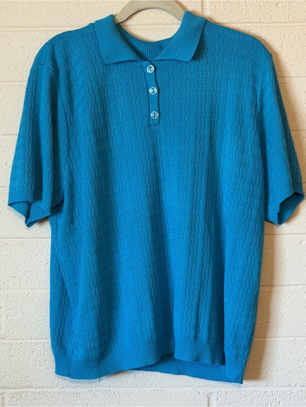 Alfred Dunner Short-Sleeve Polo in Bright Turquoise